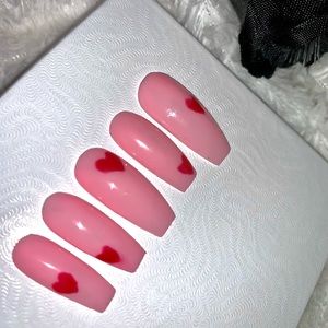 valentines press on nails